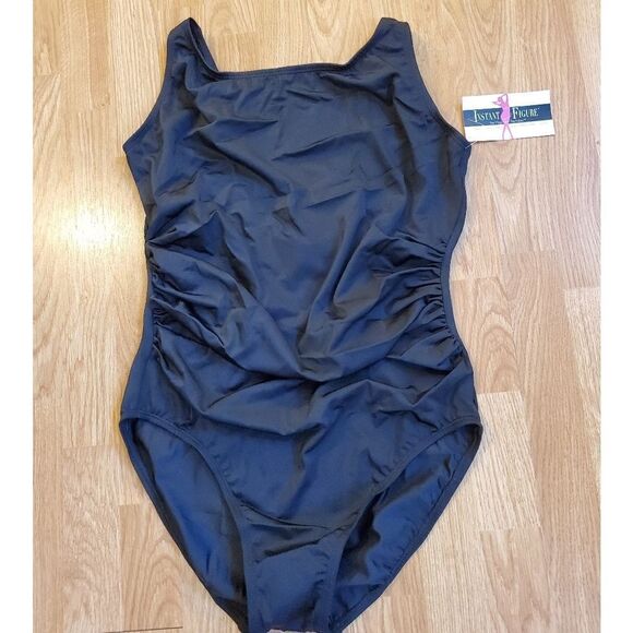 Instantfigure Modest High Neck One-Piece Swimsuit - Picture 3 of 9